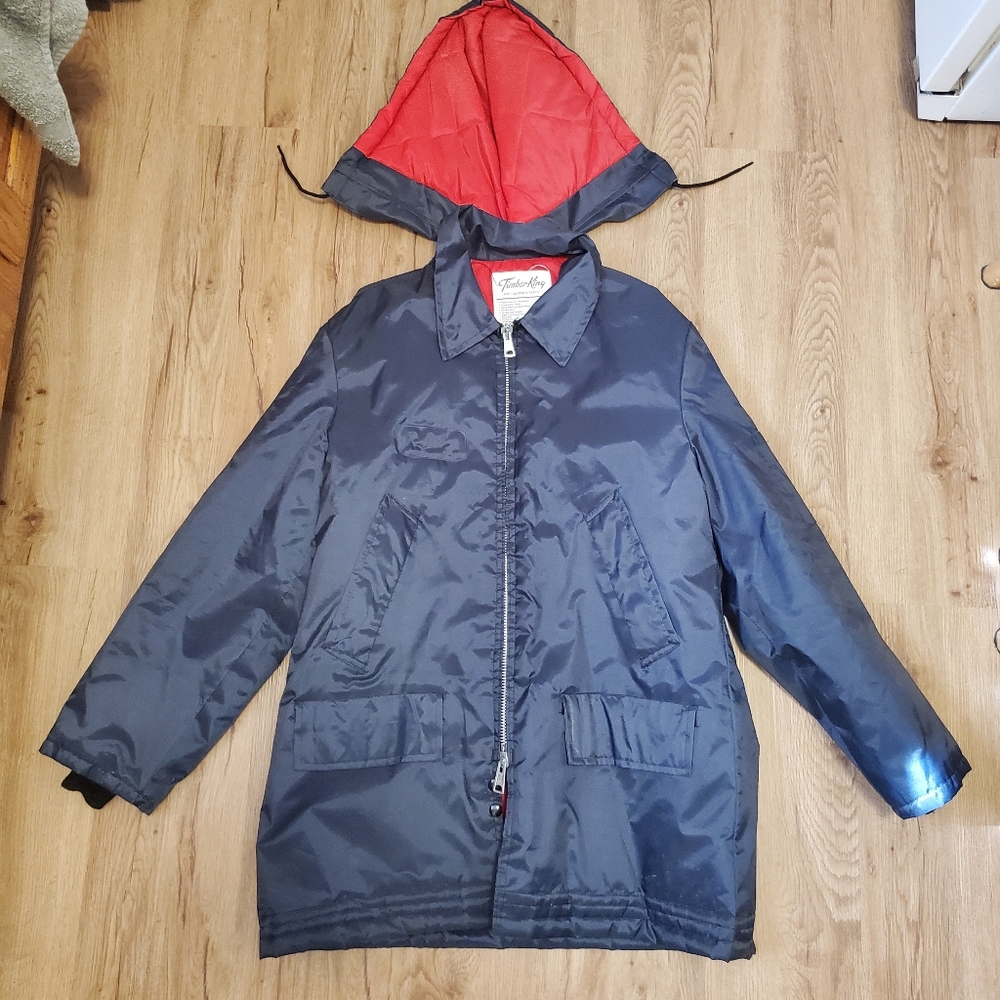 Timber King Jacket with Hood Acid Resistant Waterproof Vintage Medium